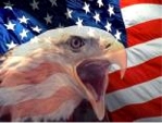 eagle and american flag