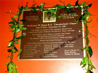 professor chow plaque mounting